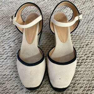 Castaner Linen Wedge Sandals